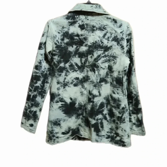 MICHAEL Michael Kors Bleached Tie-Dye Pattern Double Breasted Pea Coat Jacket - Picture 7 of 7